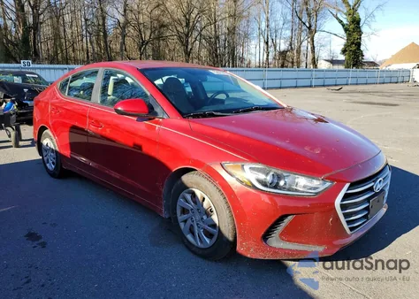 2017 Hyundai Elantra Se from USA, damaged, VIN KMHD74LF3HU391567